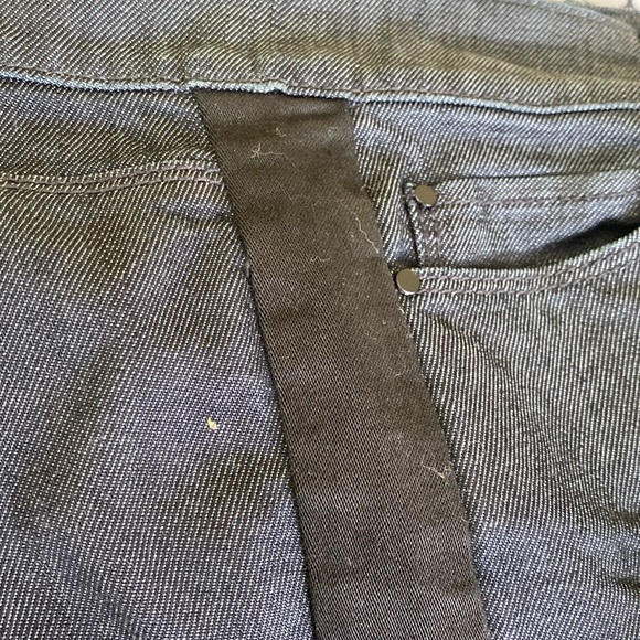 Ann Taylor Blue/Black 8 MODERN Fit Machine Wash Cold 5 Pocket Closing Zip/Button - Picture 6 of 8